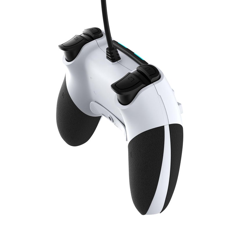 GAMFAMI Wired Controller Gamepad for Playstation 4 with Advanced Programming Buttons Dual Vibration Shock Joystick Gamepad for PS4/PS4 Slim/PS4 Pro and PC (White) - Image 3